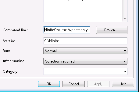 Setting up the command